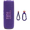 JBL Flip 7 -Portable Waterproof and Drop-Proof Speaker, Bold Pro Sound with AI Sound Boost,16Hrs of Playtime, and PushLock System with Interchangeable Accessories (Purple)|1 year manufacturer warranty