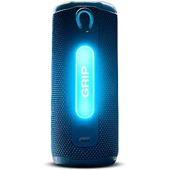 JBL Grip Compact Bluetooth Speaker, JBL Pro Sound with AI Sound Boost, IP68 Waterproof and Dustproof, Ambient Light, Up to 14 Hours Playback, Auracast Multi-Speaker, JBL Portable App, Blue
