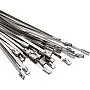 OFFO Metal Zip Ties 4.6 * 300mm Premium Heavy Duty Stainless Steel Wire Multifunctional Locking Exhaust Wrap Flexible Durable 15 Pcs