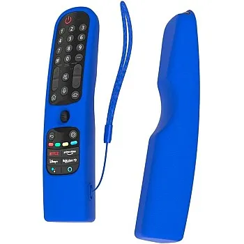Silicone Magic Remote Cover Compatible with LG MR22GN/MR23GN/MR24GN OLED Smart TV, Shockproof Protective Cover Waterproof LG Remote with Loop (Blue)