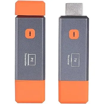 Wireless HDMI Transmitter and Receiver, External Wireless HDMI Extender, Transmitter, Extender Adapter, 4K 1080P Decoding Output, for Streaming Video and Audio from Laptop/PC/TV Box/Projector