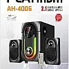 platinum 2.1 Channel Home Audio Subwoofer Speaker System with Bluetooth, USB, SD Card & AUX, Remote Control, 3 Units – Model AH-4006