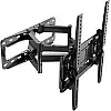 26-65 inch 4K LED LCD Medium Front and Rear Adjustable Up and Down Angle, Full Motion TV Wall Stand, Tilt & Swivel Movable TV Mount, Load Capacity 40kg Left and Right Swivel Wall TV Arm Wall