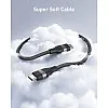 Anker USB-C to USB-C Cable (240W, Upcycled-Braided), USB 2.0 Charging Cable for iPhone 15/15Pro/15ProMax,MacBook Pro, iPad Pro, iPad Air 4, Samsung Galaxy S23, and More (Black) 18 Months Warranty