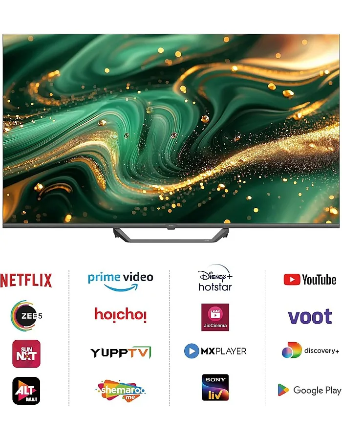 تلفزيون ذكي 65 بوصة بدقة 4 كيه الترا اتش دي QLED مع ريسيفر مدمج، أسود - H65S80F من هاير