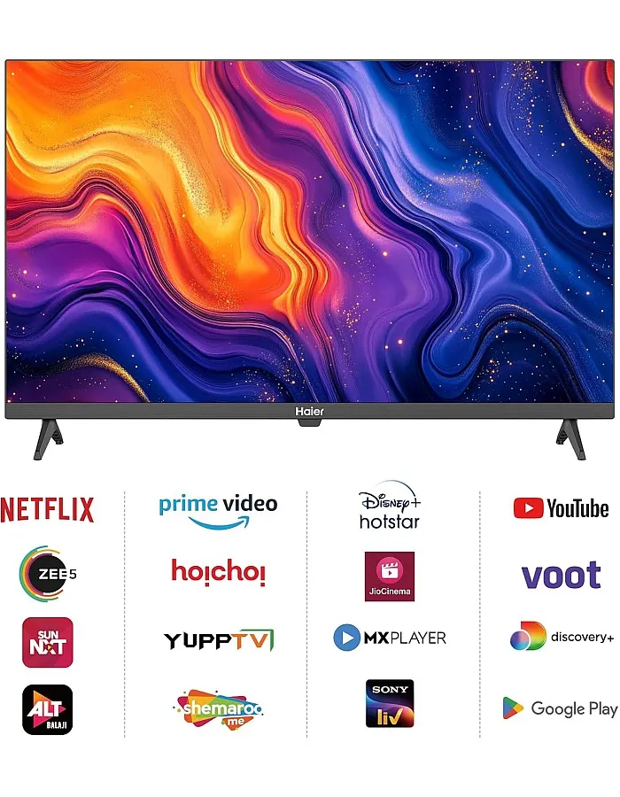 تلفزيون هاير مقاس 65 بوصة بنظام تشغيل جوجل تي في - 4K HDR10 تقنية صوت دولبي ذاكرة 2 + 32G DBX HDMI 2.1 VRR ALLM بلوتوث 5.1 كروم كاست مدمج تحكم صوتي إصدار 2024 H65K8