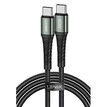 كابل شاحن USB C 60 واط نوع C إلى نوع C PD 3.0 (6.5 قدم/2 متر) من لينوك، متوافق مع ايفون 15/15 برو/سامسونج جالاكسي S23/22/Z فولد/Z فليب/جوجل بيكسل 7/ماك بوك اير 
