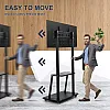 حامل تلفزيون متحرك من مايبرو، حامل أرضي دوار للشاشات المسطحة، شاشة عرض LCD/ال اي دي/او ال اي دي 32-70 بوصة، لوح ذكي قابل للتحريك يتحمل حتى 100 رط
