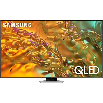 تلفزيون سامسونج 55 بوصة بمعالج كوانتوم ودقة 4K QLED، لون اكليبس سيلفر، QA55Q80DAUXEG [موديل 2024]