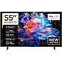تلفزيون ذكي 55 بوصة ليد 4K UHD HDR من تي سي ال| تلفزيون جوجل، 60 هرتز، HDR 10، معالج ايه اي بي كيو، صوت دولبي، ام اي ام سي، HDMI 2.1، بلوتوث 5.2، واي فاي 5، 