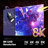 كابل منفذ عرض 8K 1.4، DP إلى DP 2 م من يوجرين، 8K@60Hz/4K@165Hz/2K@240Hz/1080P@240Hz، لشاشة الألعاب/ بطاقة الرسومات/ الكمبيوتر، يدعم 3D/HDCP/HDR/G-SYNC/ فري سينك، كابل مض
