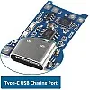 5pcs TP4056 Type-C USB 5V 1A 18650 Lithium Battery Charger Module with Dual Protection Function + 5pcs 18650 Battery Holder
