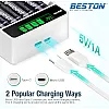 BESTON C9026L Fast Charging Charger with LCD Display 4 AA 2500mAh 1.2 Ni-MH
