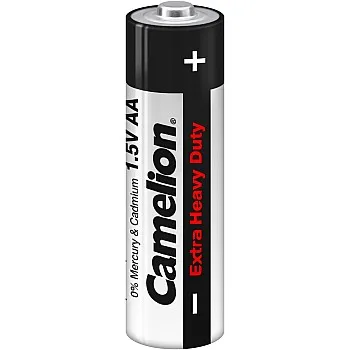 Camelion Extra Heavy Duty R6 AA Zinc-Carbon Batteries (Pack of 12) - Black