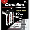 Camelion Extra Heavy Duty R6 AA Zinc-Carbon Batteries (Pack of 12) - Black