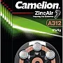 Camelion Hearing Aid Batteries Type 312 Zinc Air P312 ZL3 PR41 Pack of 60 (10 Blisters) for Hearing Aid, Hearing Amplifier, Hearing Aid