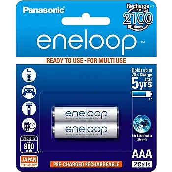 eneloop AAA Rechargeable Battery, Pack of 2