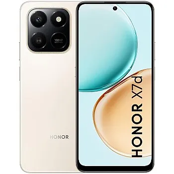 Honor X7d smartphone 8GB RAM, 256GB Storage, 6500mAh battery, Snapdragon 685, 108MP Main Camera, 8MP Selfie Camera, 6.77 Inch dispaly, 4G, Desert Gold