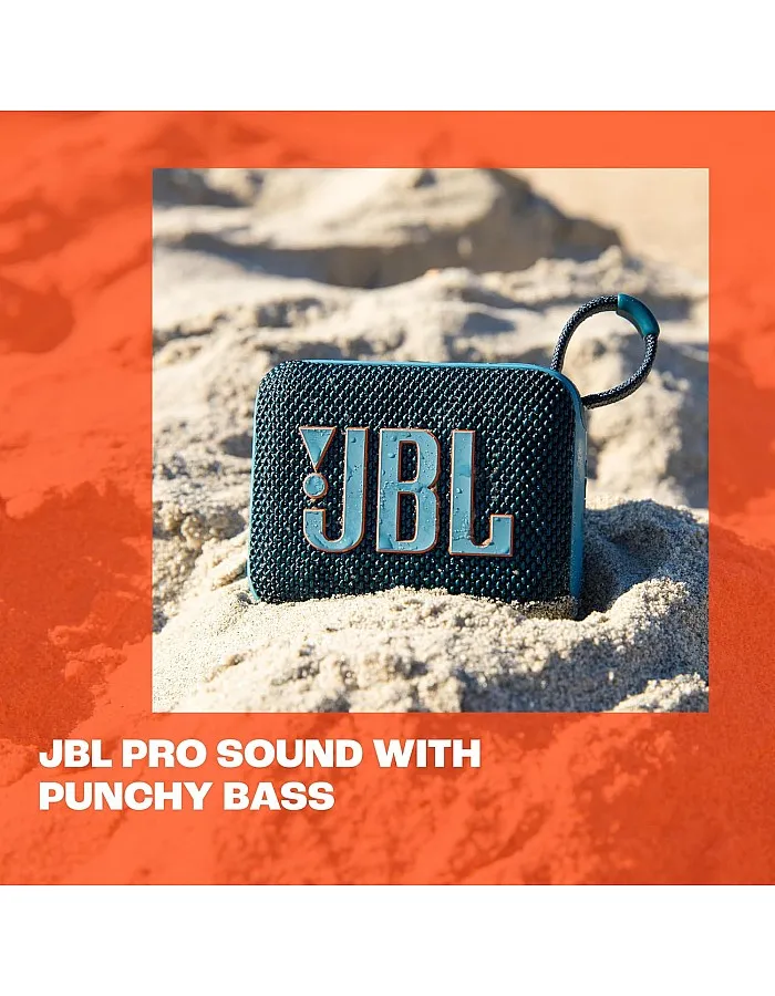 JBL GO 4 Portable Bluetooth Speaker with IP67 Waterproof Design, 7H Playtime, PlaytimeBoost, JBL Pro Sound, Deep Bass, Multi-Speaker Connection for Stereo Sound - Camo|1 year manufacturer warranty