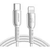 Joyroom S-A51 Cutting-Edge 30W USB-C to Lightning Fast Charging Cable; High-Speed 480Mbps Data Sync Lead with Premium Tinned Copper Core; Durable 1.2m Aesthetic Charging Cable for iPhone – Light Gray.