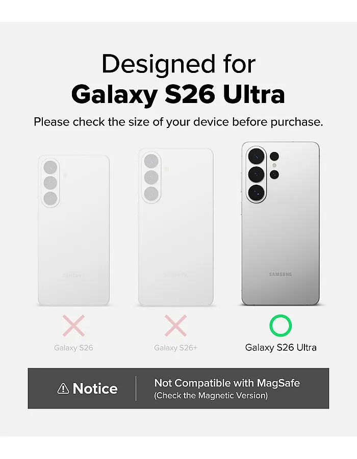 Ringke Fusion Case for Samsung Galaxy S26 Ultra [Velvet Anti-Fingerprint Coating] Translucent Matte Protective Case with Shockproof Bumper - Matte Clear