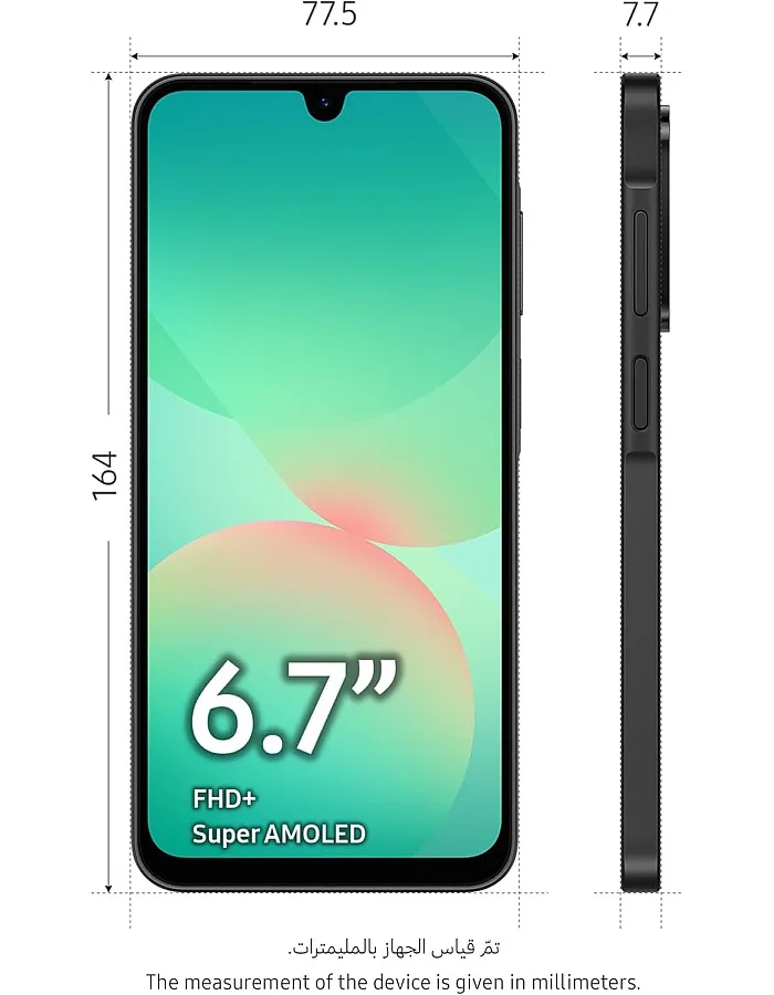 Samsung Galaxy A26 5G, Android Smartphone, 256GB Storage, 8GB RAM, Black, Large Display, Long Battery Life 1 Year Warranty/Local Version