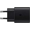 سامسونج شاحن سامسونج USB C، 25 واط، فائق السرعة، شحن سريع، شاحن اصلي مع كابل، اسود