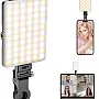 TONEOF Portable Selfie Light,Rechargable 60 LED Phone Light with Clip & Double 1/4