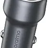 Oraimo OCC-73D Bullet 48W Fast Car Charger — PD & QC 3.0 Support, Dual Port USB-C & USB-A, Compact 12V–24V Universal Vehicle Charger - Dark Gray