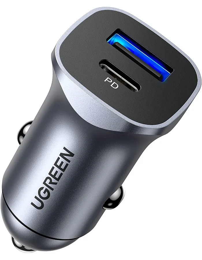 UGREEN PD 24W Car Charger Fast Charging for iPhone 13 Dual USB Ports Car Adapter Type C Compatible with iPhone 13 Pro/13 Pro Max/13/13 mini/12 Pro Max, iPad 9,iPad mini 6,Samsung S21,Huawei Mate20,etc