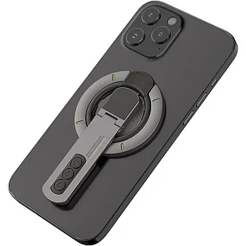 Double Magnetic Phone Holder, for MagSafe Phone Stand, Attach to Any Iron Surface, Compatible with iPhone 16/15/14/13/12 Pro Max Series & MagSafe Cases (Black)