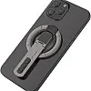 Double Magnetic Phone Holder, for MagSafe Phone Stand, Attach to Any Iron Surface, Compatible with iPhone 16/15/14/13/12 Pro Max Series & MagSafe Cases (Black)