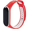 KOMI Straps compatible with Xiaomi mi Band 4 / mi band 3, Colorful Women Men Silicone Fitness Sports Replacement Band(red/white)
