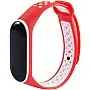 KOMI Straps compatible with Xiaomi mi Band 4 / mi band 3, Colorful Women Men Silicone Fitness Sports Replacement Band(red/white)