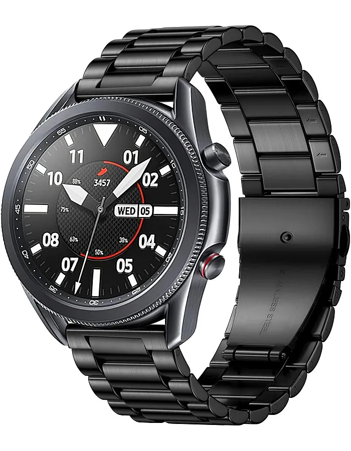 Netolo 22 mm Bracelet Compatible with Samsung Galaxy Watch 3 Strap 45 mm/Galaxy Watch 46 mm/Huawei Watch GT2 46 mm, Metal Stainless Steel Replacement Men's Women's Bracelet for Samsung Gear S3