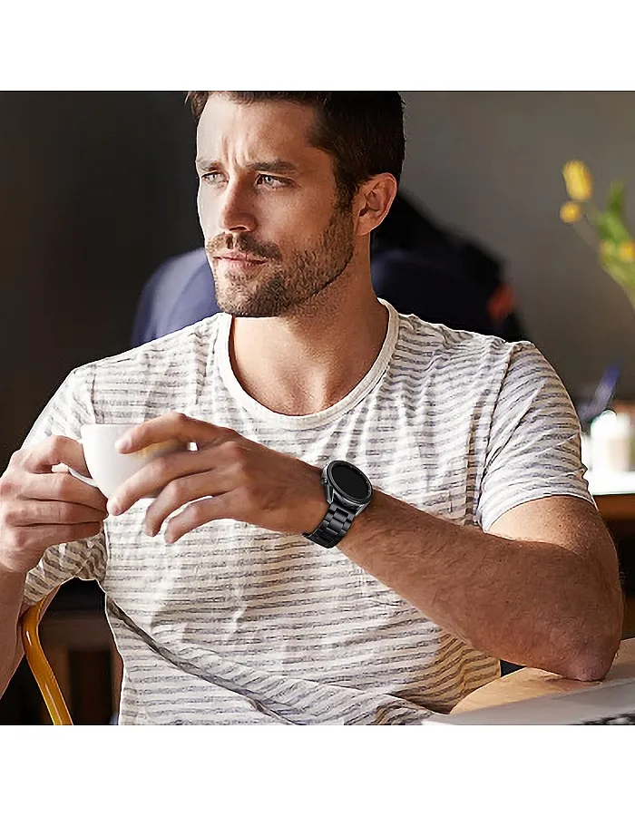 Netolo 22 mm Bracelet Compatible with Samsung Galaxy Watch 3 Strap 45 mm/Galaxy Watch 46 mm/Huawei Watch GT2 46 mm, Metal Stainless Steel Replacement Men's Women's Bracelet for Samsung Gear S3