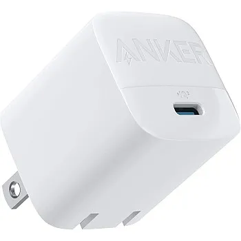 Anker 313 GaN 30W Foldable Charger PIQ 3.0 Durable Compact Fast Charger for iPhone 15/15 plus/15 Pro/15 Pro Max/14/13, Galaxy, Pixel 6/7, iPad/iPad Mini (Cable Not Included) (White)