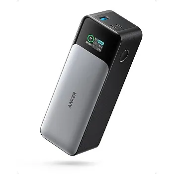 Anker 737 Power Bank (PowerCore 24K), 24,000mAh 3-Port Portable Charger with 140W Output, Smart Digital Display, Compatible with iPhone 13 Series, Samsung, MacBook, Dell, AirPods, and More