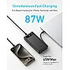 Anker Power Bank, 20,000mAh Portable Charger with Built-in USB-C Cable, 87W Max Fast Charging Battery, for iPhone 16/15/14 Series, Samsung, Switch, and More, 18 Months Warranty - Black