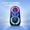 Anker Soundcore Rave Party 2 Portable Speaker, 120W Stereo, PartyCast 2.0, Light Show, IPX4 Water-Resistant, 16H Playtime, EQ & Bass Up for Party, Tailgating, Backyard, Black, 18 Months Warranty