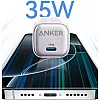 Anker Zolo 35W A2696 Charger with Compact & Foldable Design, 35W Fast Charger for iPhone 15/14/13/12 Series, Samsung S24 / S23, MacBook Air, Pixelbook, iPad Pro, & Mor (white)