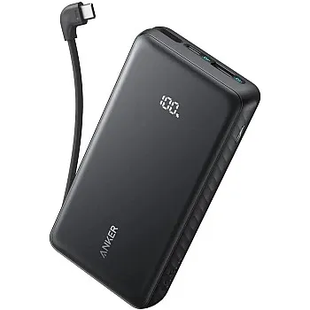 Anker Zolo Power Bank, 10,000mAh 22.5W Max Portable Charger, USB-C In and Out Fast Charging Battery Pack, Slim Travel Essential Phone Power Bank, For iPhone 17/16/15 Series, Galaxy [CCC Certified],