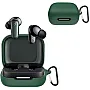 Dl3 Mobilak Compatible with Anker Soundcore R50i NC/Anker P30i Case Cover, Soft Silicone Shockproof Protective Case Wireless Earbuds with Carabiner, Front LED Visible (Green)