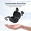 Dl3 Mobilak Compatible with Anker Soundcore R50i NC/Anker P30i Case Cover, Soft Silicone Shockproof Protective Case Wireless Earbuds with Carabiner, Front LED Visible (A-Black)