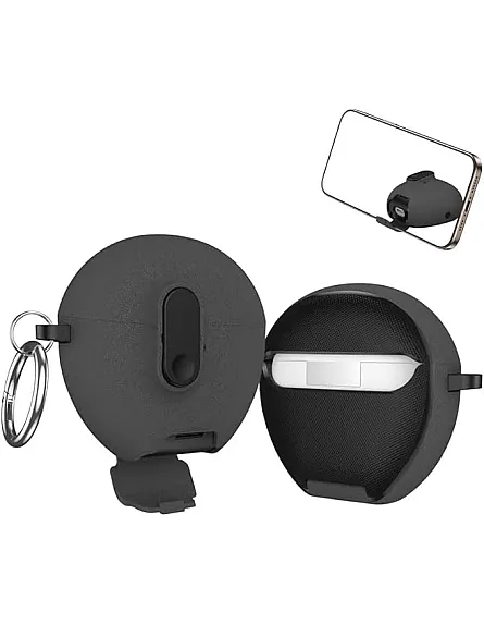 Fekra For Huawei FreeBuds 7i Case Silicone Protective Case for Huawei FreeBuds 7i cover with Carabiner Keychain Anti-Lost (Armor ST Grey)
