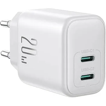 شاحن من جوي روم بتقنية USB، متوافق مع الهواتف والأجهزة اللوحية، بمنفذين