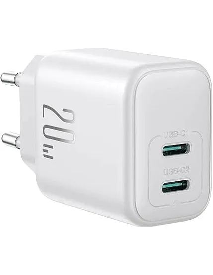 شاحن من جوي روم بتقنية USB، متوافق مع الهواتف والأجهزة اللوحية، بمنفذين