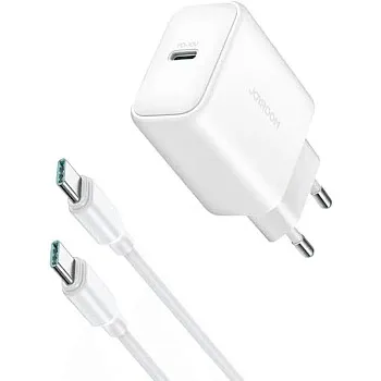 شاحن من جويروم بمنفذ USB متوافق مع آيفون 15 وسامسونج جالاكسي وجوجل بيكسل بمنفذ واحد بقوة 30 واط مع شحن سريع وباور ديليفري وتصميم مدمج