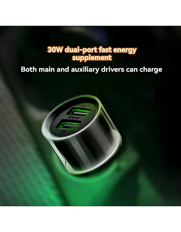 Oraimo OCC-1152D Highway 15.5w Dual Fast Charging Car Adapter - Black