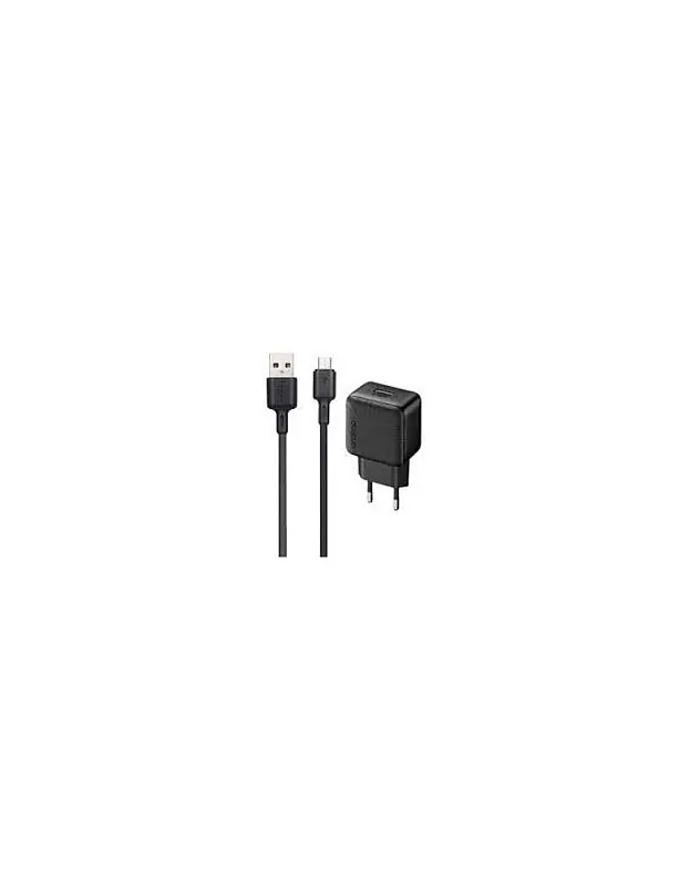 شاحن حائط سريع الشحن مع كابل ميكرو OCW-1111EM - محول طاقة USB صغير 2 امبير، توافق عالمي، شحن مستقر وآمن للموبايلات الذكية والتابلت والمزيد من اور